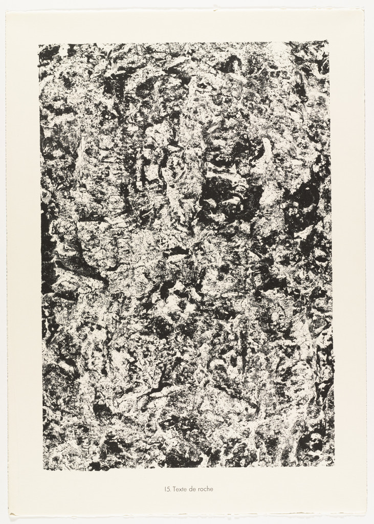 Rock Text (Texte de roche) from the portfolio Waters, Stones, Sand (Eaux, Pierres, Sable) from Phenomena (Les Phénomènes)