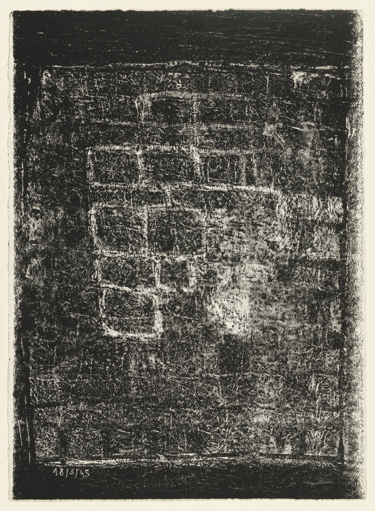 Wall with Black Borders (Mur aux marges noires), rejected plate for the book Les Murs by Eugène Guillevic