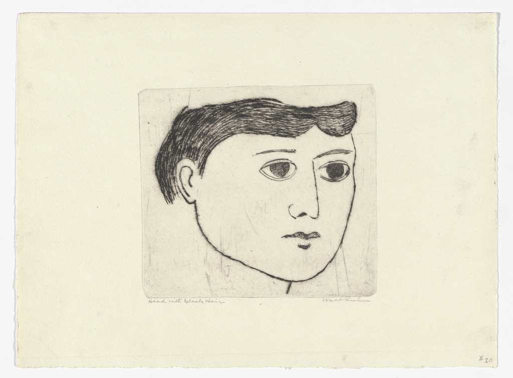 Head with Black Hair