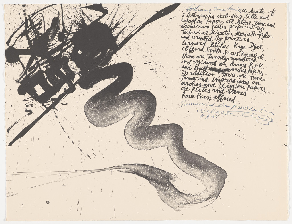 Colophon page from the series Fortune Kookie