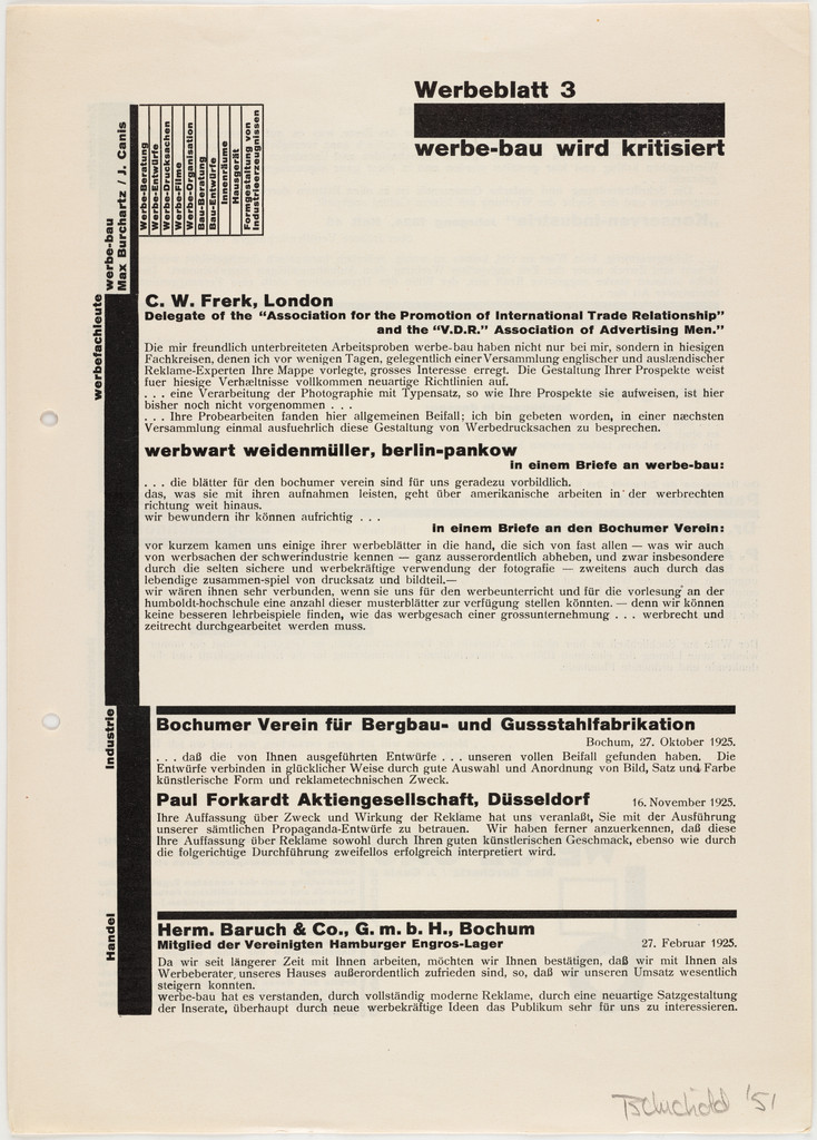 Werbe-bau wird kritisiert, Werbeblatt 3