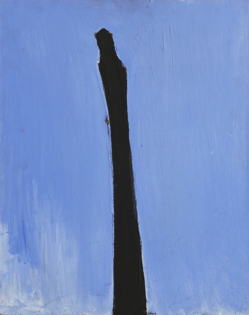 Small Figure on Blue