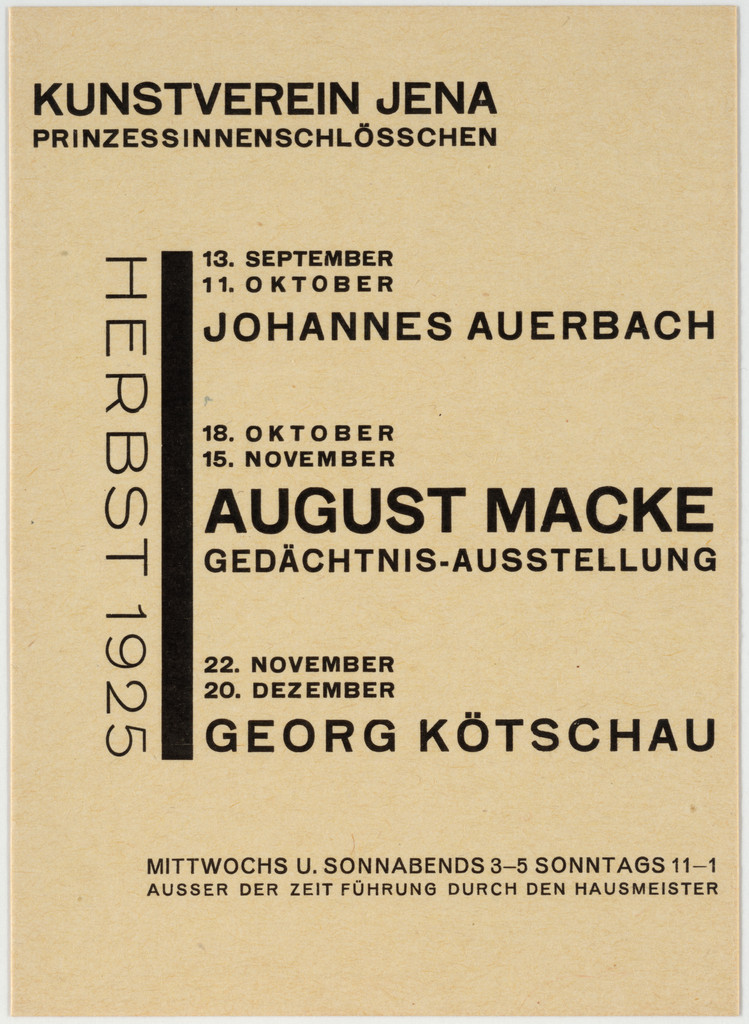 Kunstverein Jena, Prinzessinnenschlösschen, Johannes Auerbach, Auguste Macke, Georg Kötschau