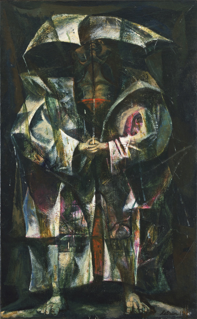 Figure in Rain