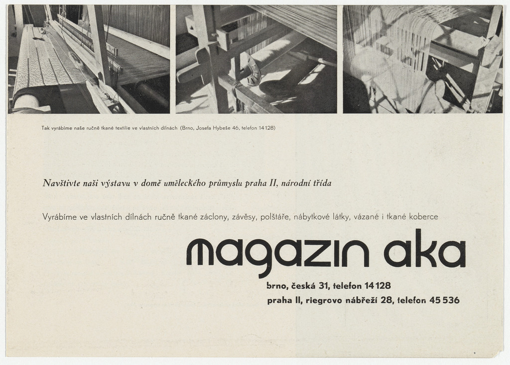 Magazin AKA (Advertisement for a Czech industrial arts magazine)