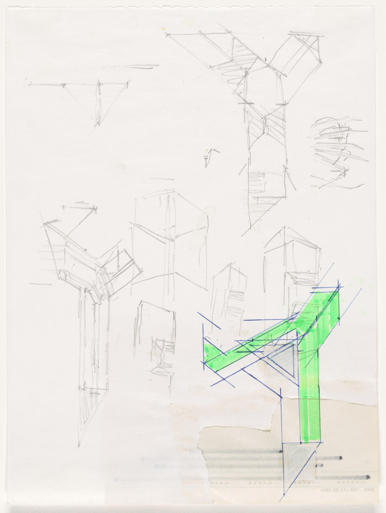 Untitled (Pencil Drawing with Green)