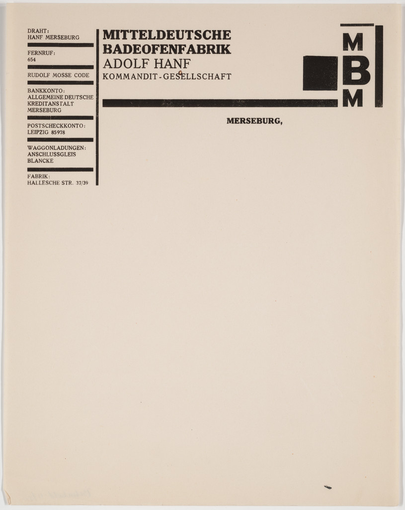 Mitteldeutsche Badeofenfabrik, Adolf Hanf, Merseburg