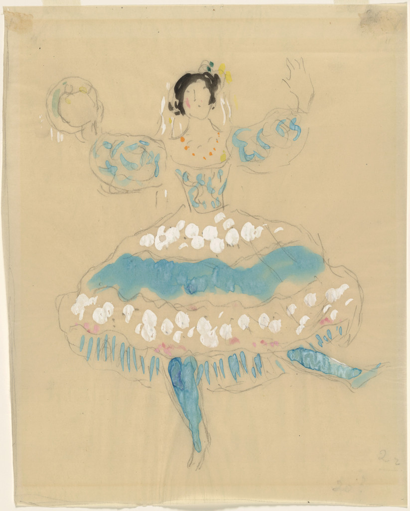 Zemphira. Costume design for Scene I of the ballet Aleko