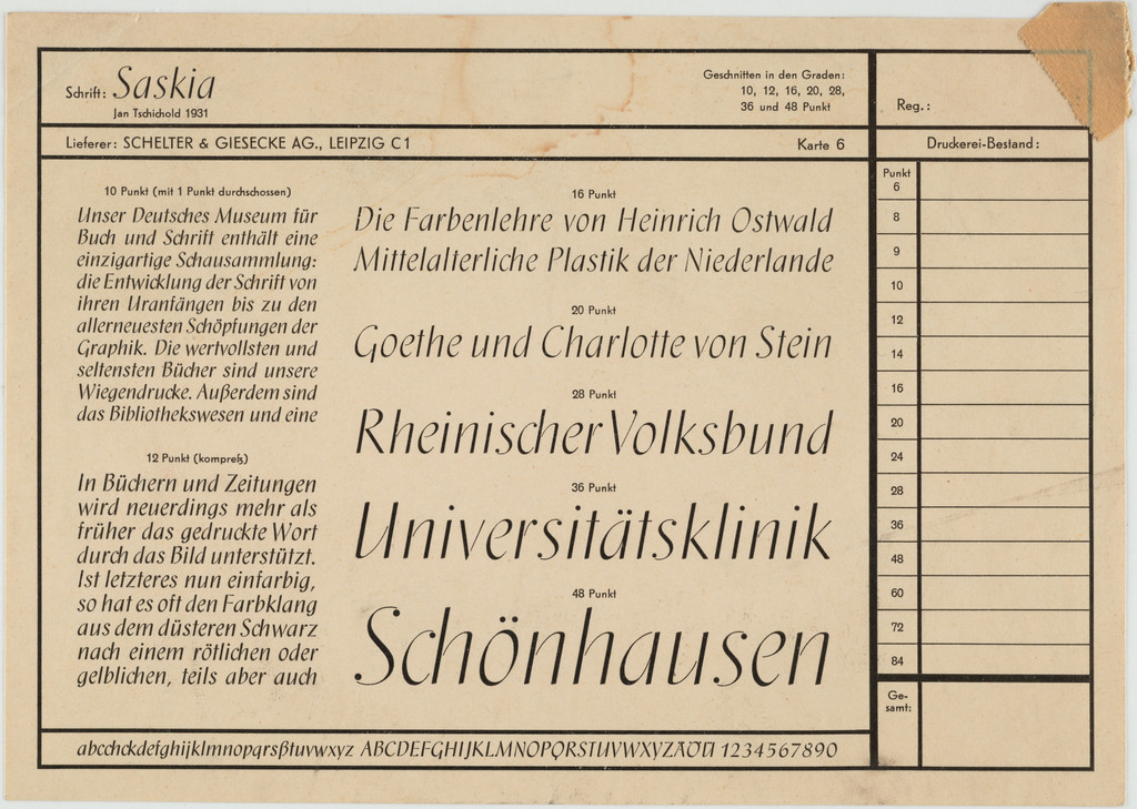 Schrift: Saskia