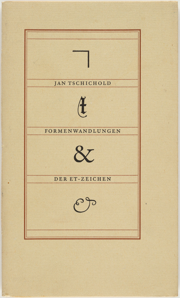 "Formenwandlungen der Et-Zeichen" by Jan Tschichold