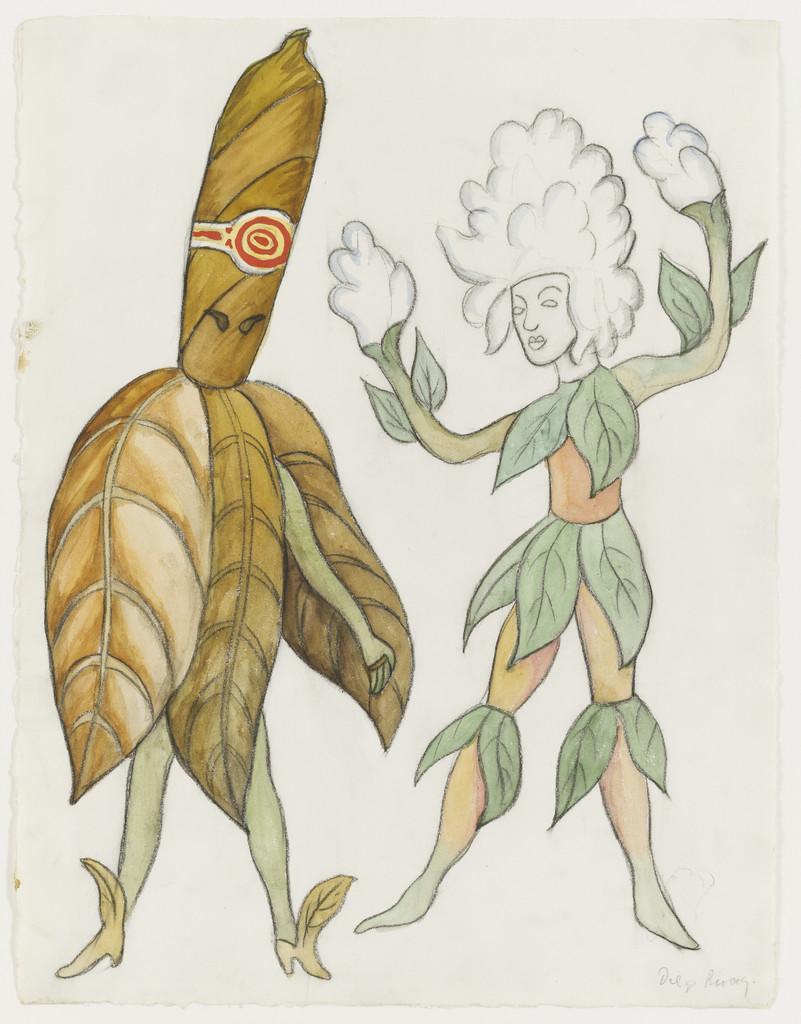 Tobacco – Cotton. Costume design for the ballet H.P. (Horsepower)