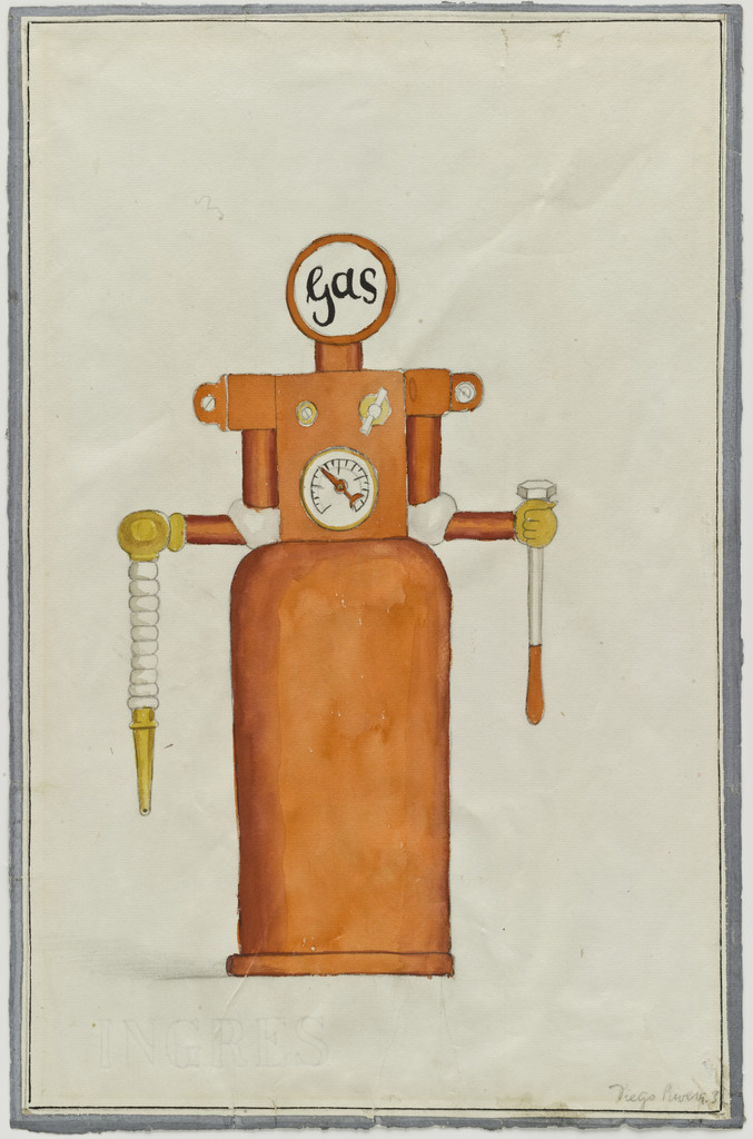 Gas Pump. Set design for the ballet H.P. (Horsepower)