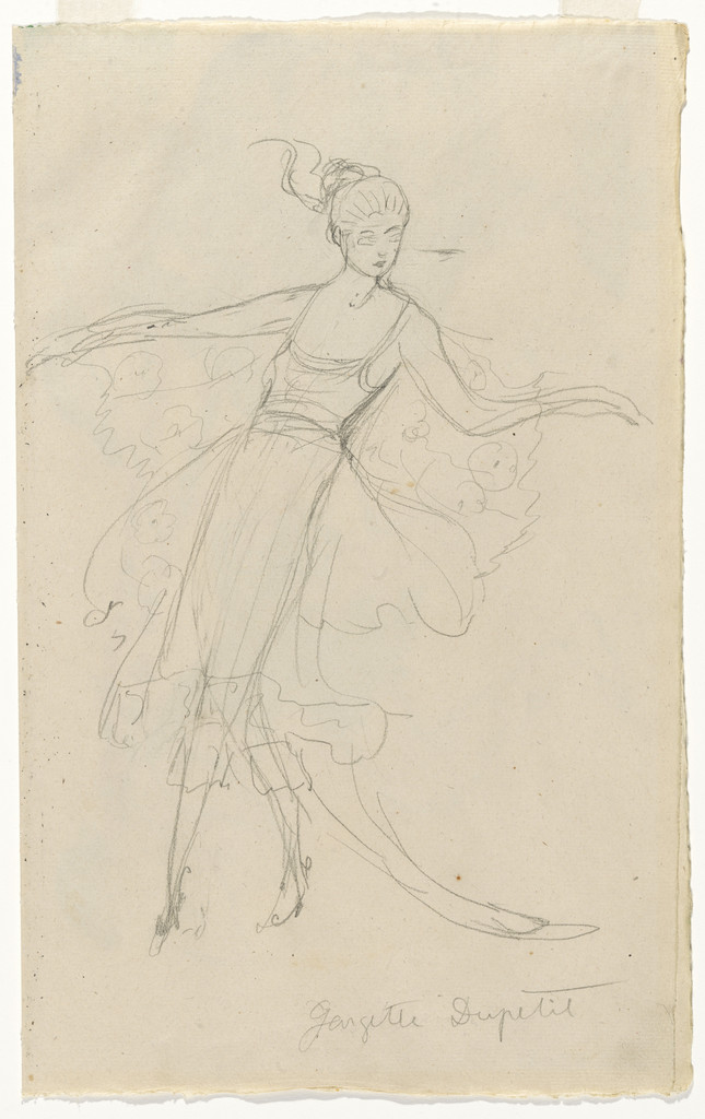 Costume design (Georgette Dupetit) for the artist's ballet Orphée of the Quat-z-arts