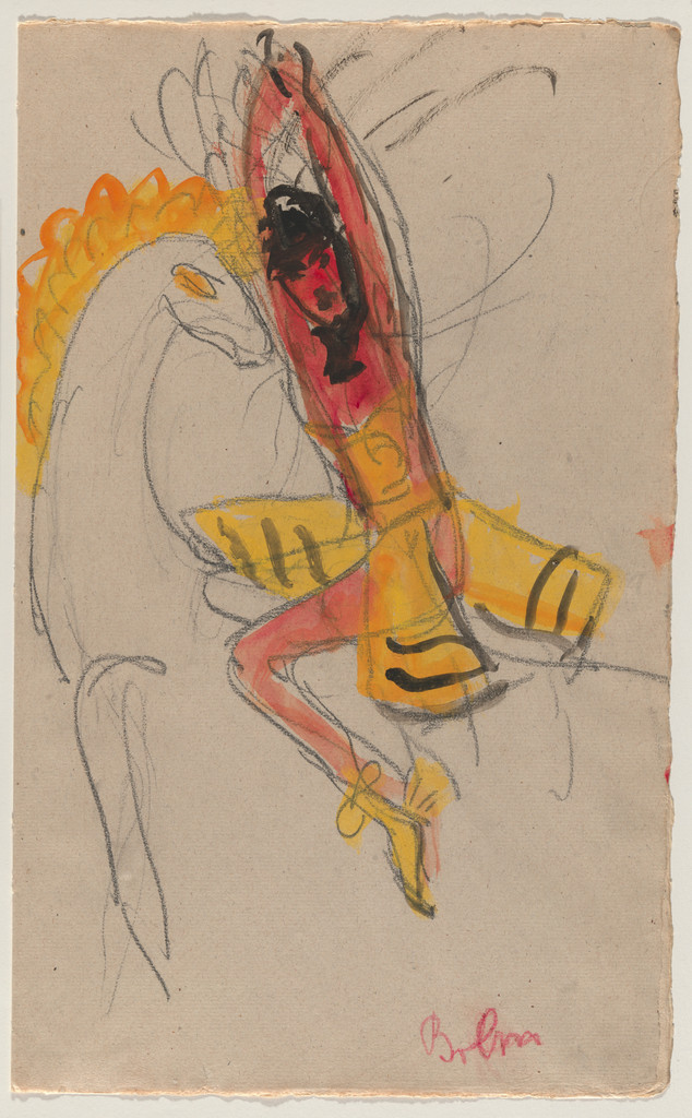 Costume design (Mars: Adolph Bolm) for artist's ballet Orphée of the Quat-z-arts