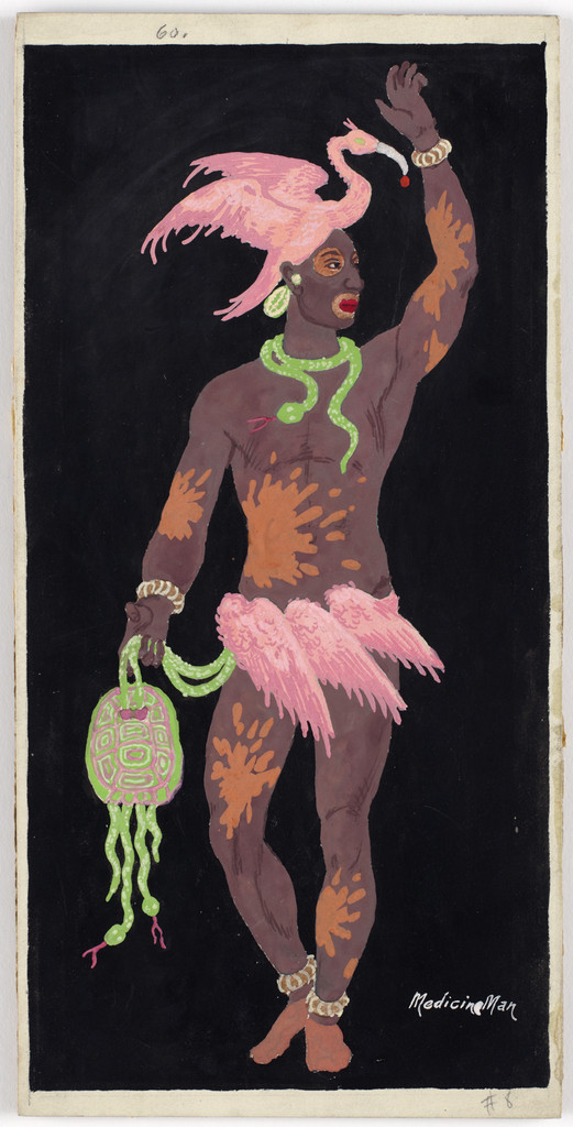 Medicine Man. Costume design for the ballet Pocahontas