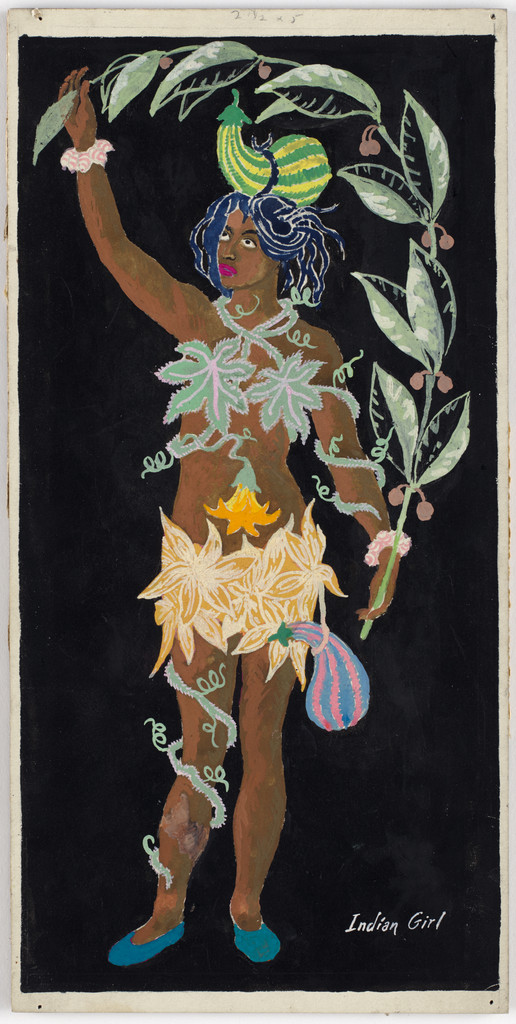 Indian Girl. Costume design for the ballet Pocahontas