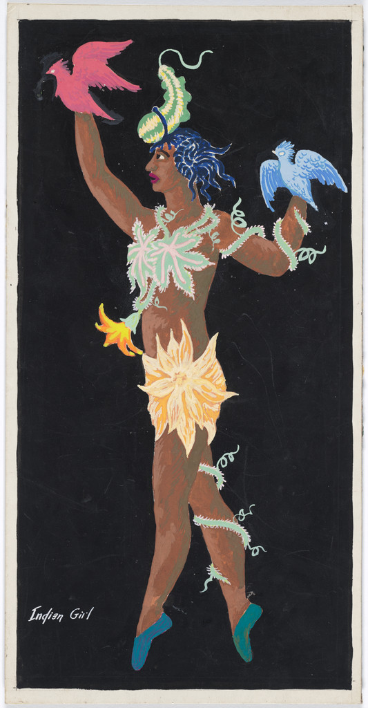 Indian Girl. Costume design for the ballet Pocahontas