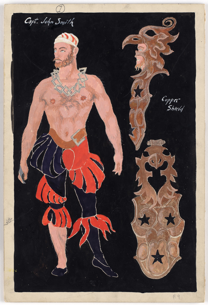 Captain John Smith. Costume design for the ballet Pocahontas
