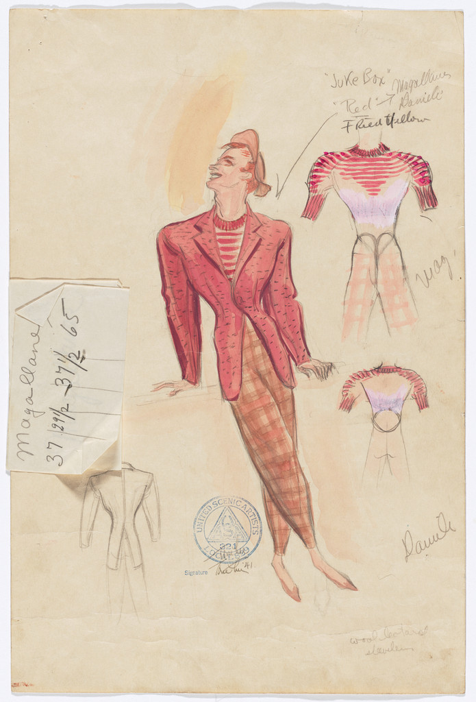 Red. Costume design for the ballet Juke-Box