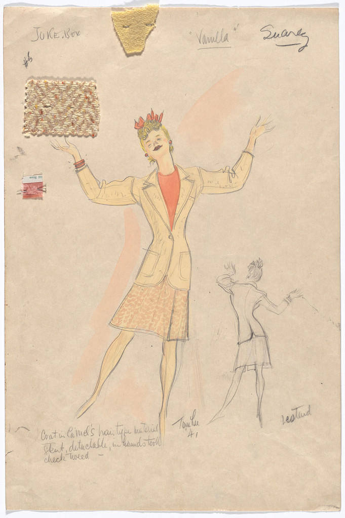 Vanilla. Costume design for the ballet Juke-Box