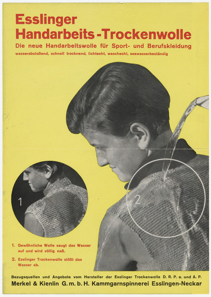 Esslinger Handarbeits-Trockenwolle: Die neue Handarbeitswolle für Sport- und Berufskleidung (Esslinger Water-Repellent Wool for Hand Knitting: The New Knitting Wool for Sports and Work Clothing)