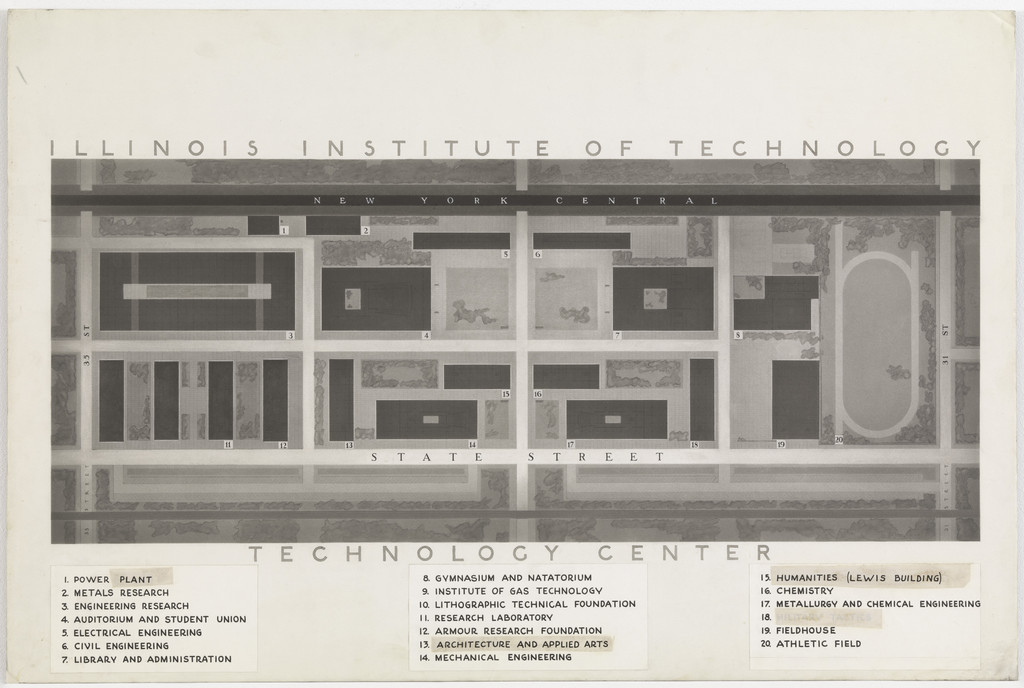 IIT Master Plan, Chicago, Illinois, "Technology Center."  Site plan