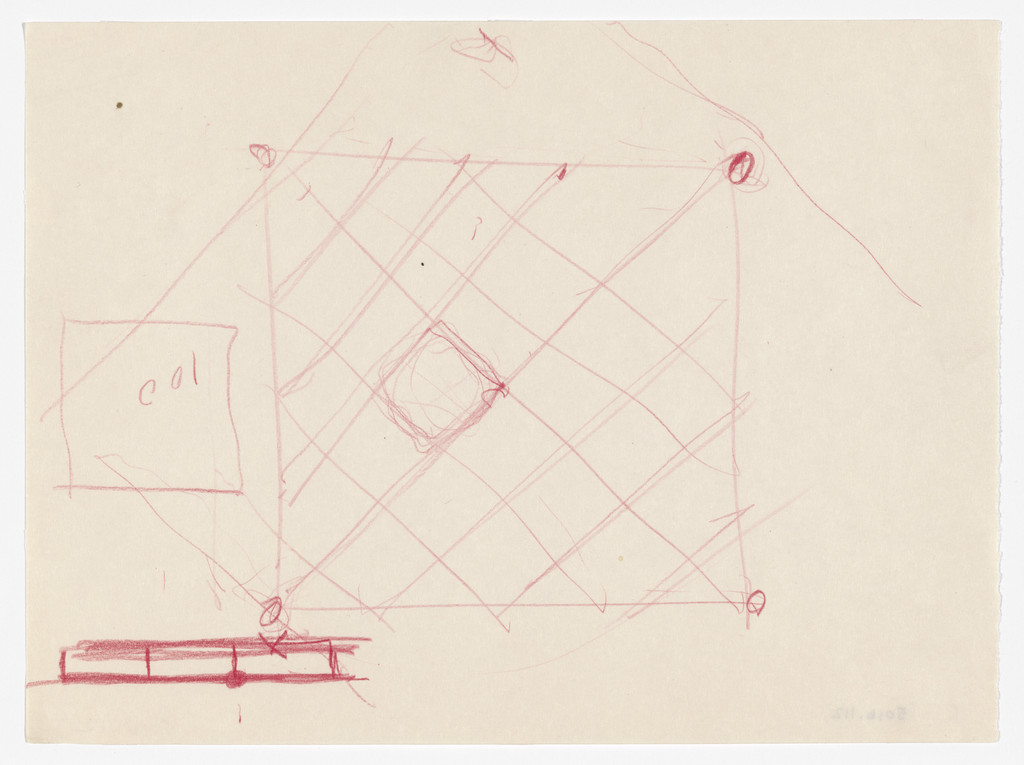 Fifty by Fifty Feet House Project, Roof framing.  Plan, section, sketch