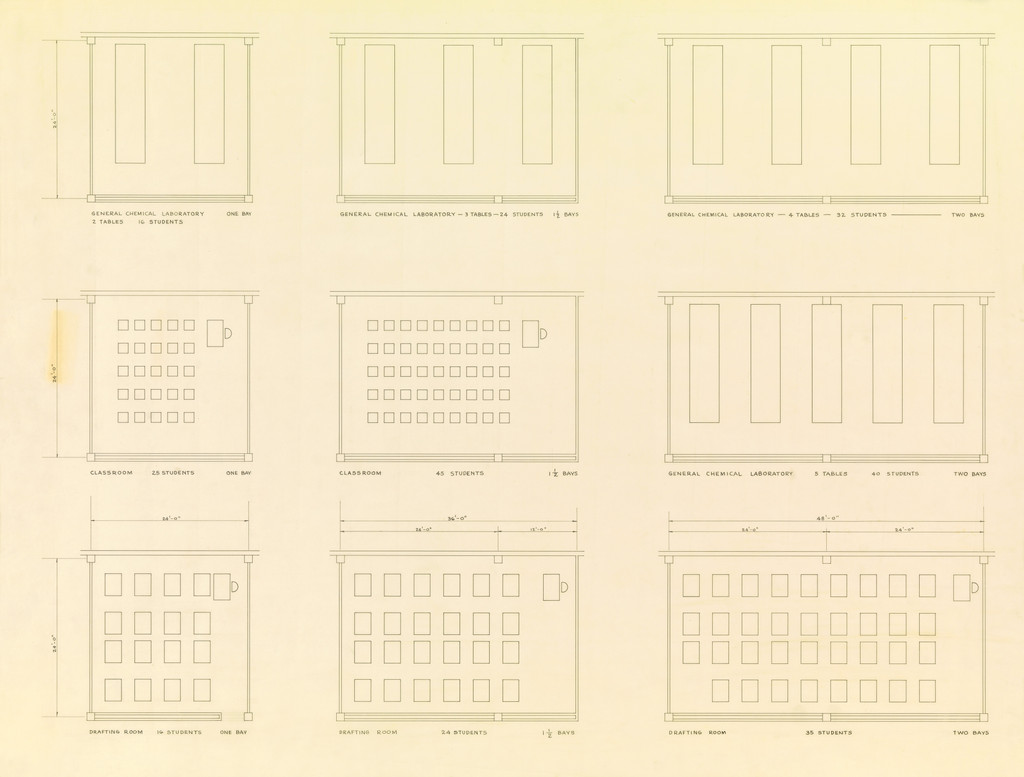 IIT Master Plan, Chicago, Illinois, Classrooms.  Plans