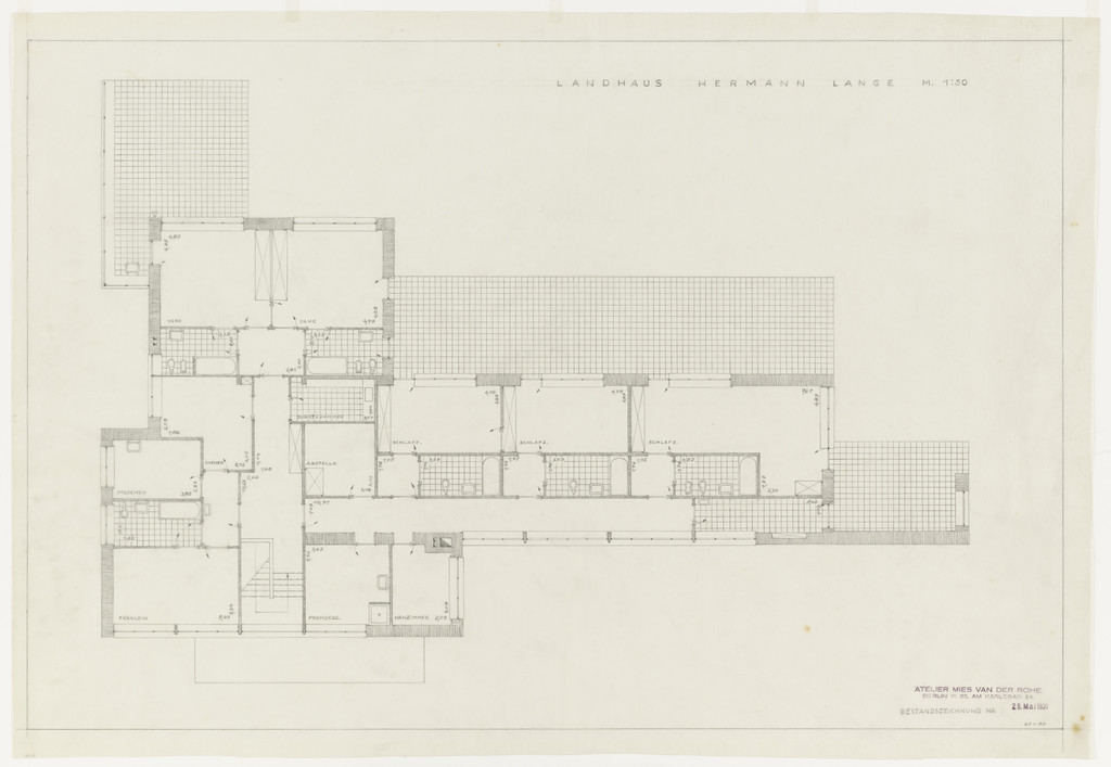 Hermann Lange House, Krefeld, Germany, Plan