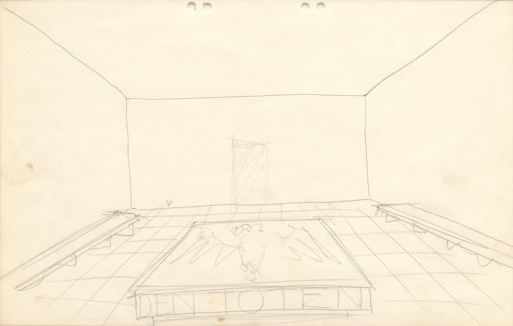 Neue Wache War Memorial Project, Berlin-Mitte, Germany, Interior perspective. Sketch.