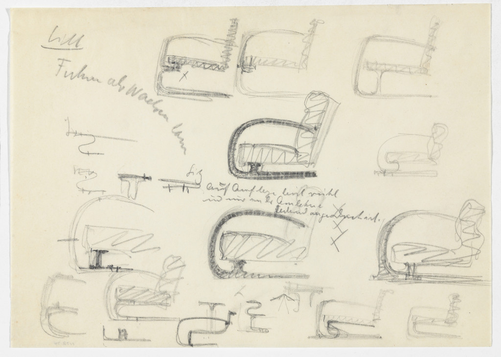 Lounge Chair with Arms (Elevation sketches)