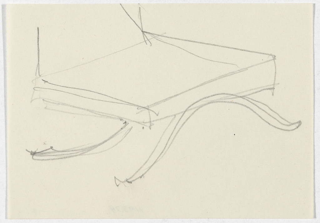 Lounge Chair without Arms (Perspective sketch)