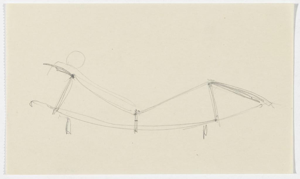 Reclining Chair without Arms (Elevation sketch)