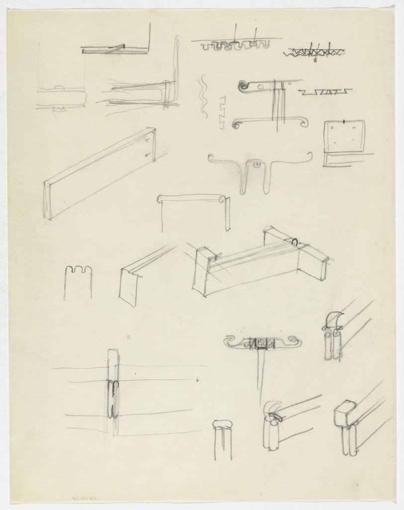 Furniture Details (Perspective and elevation sketches)
