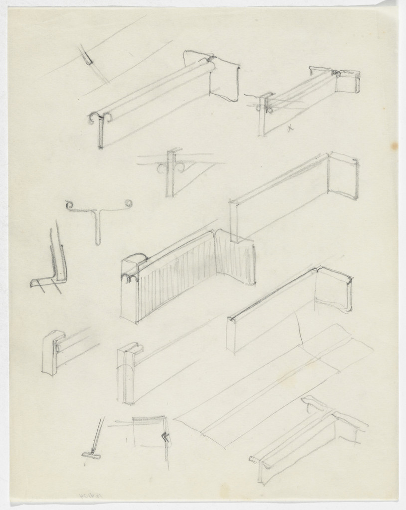 Furniture Details (Perspective and elevation sketches)