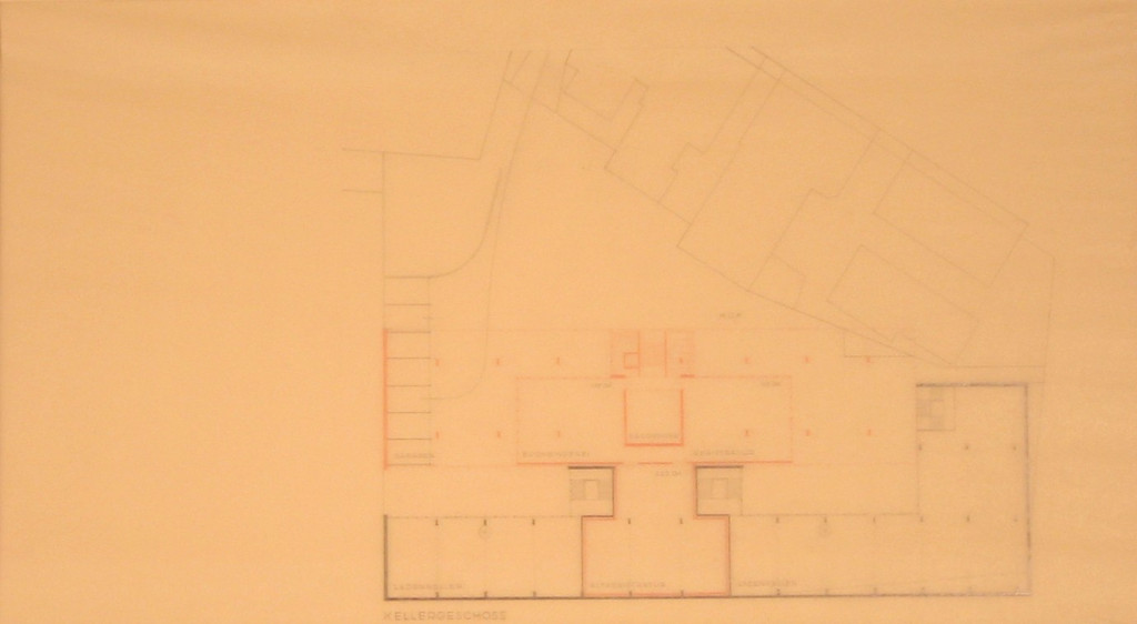 Bank and Office Building, project, Stuttgart, Germany, Basement plan