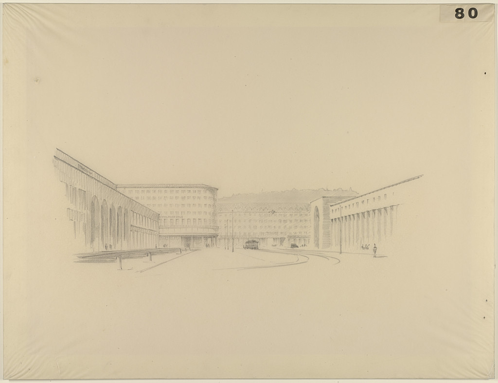Bank and Office Building, project, Stuttgart, Germany, Perspective