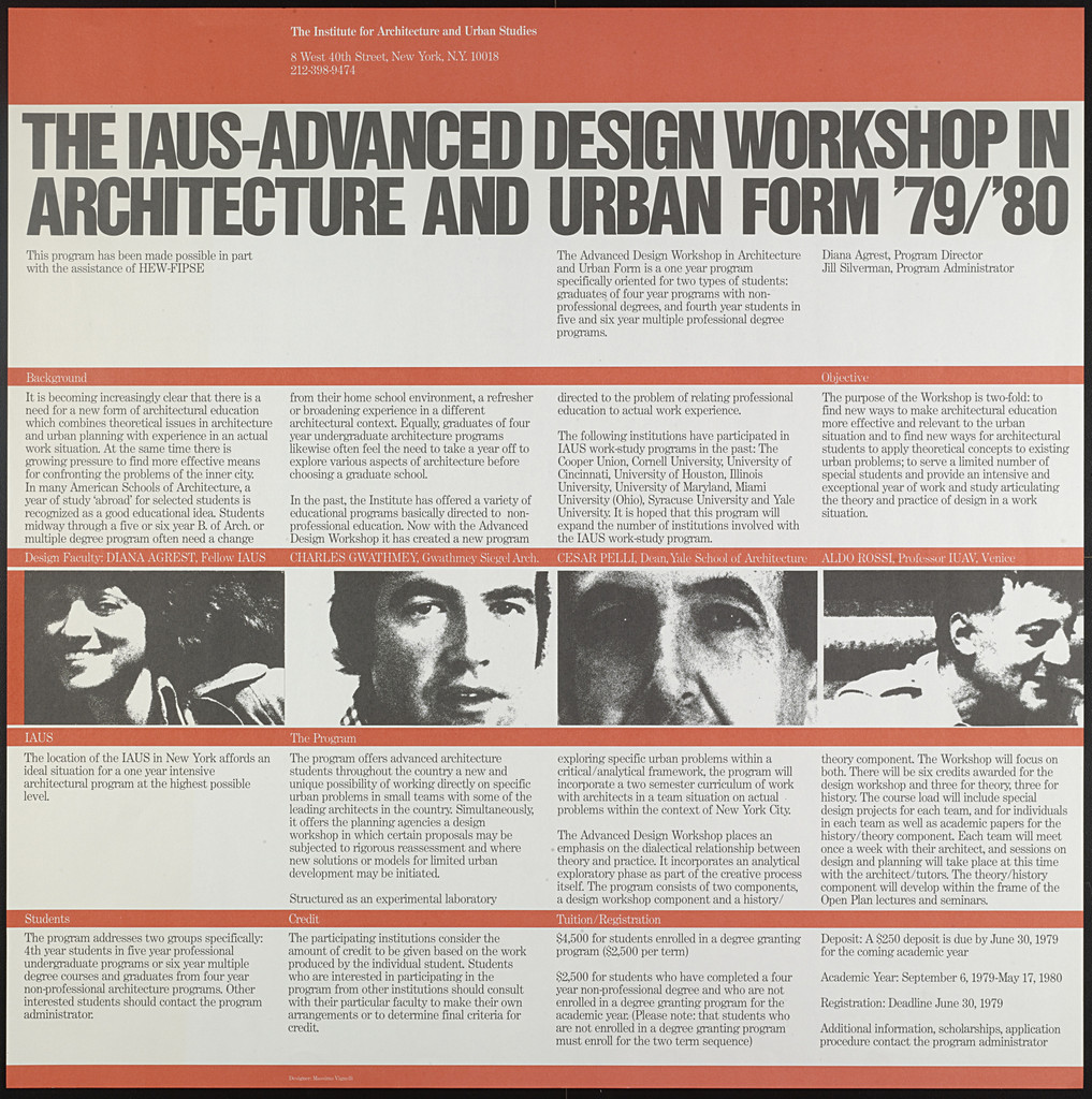 The IAUS-Advanced Design Workshop In / Architecture and Urban Form '79/'80 (IAUS)