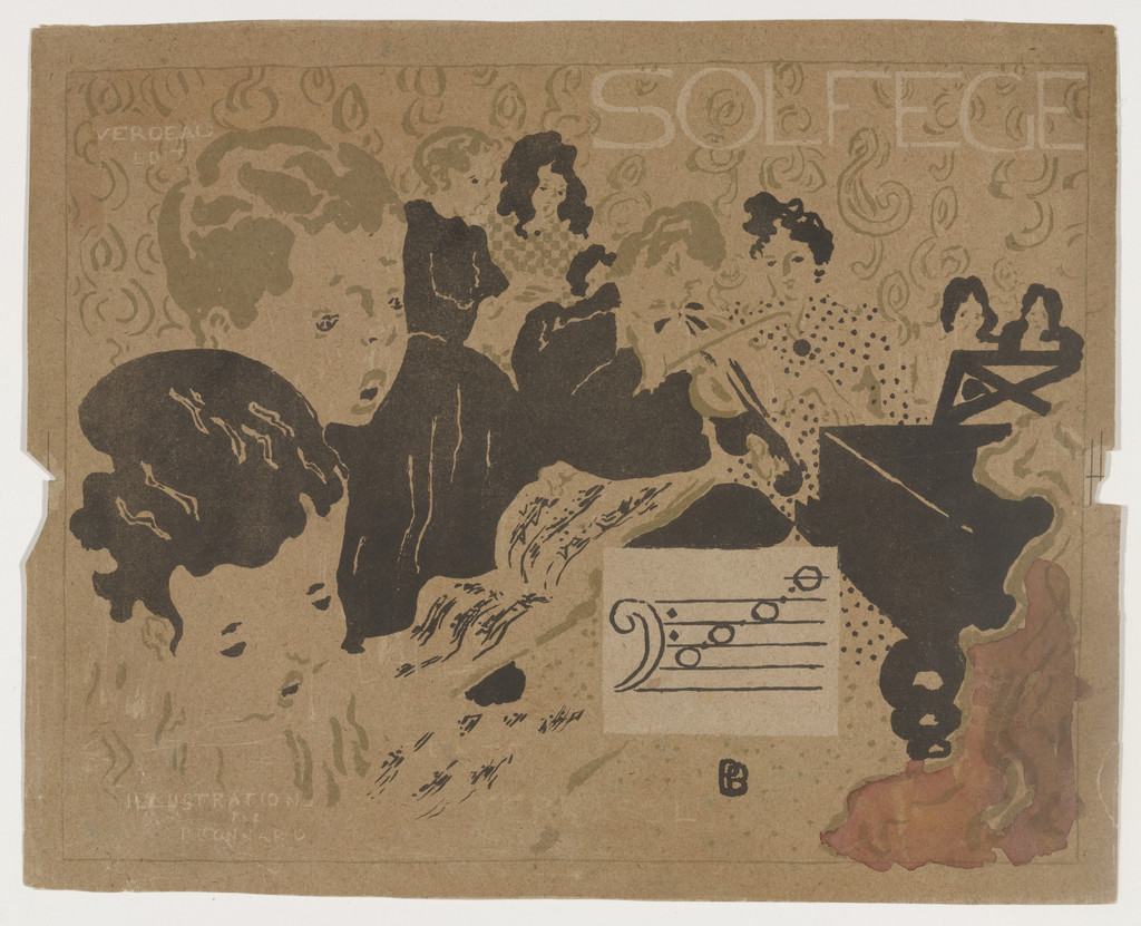 Solfège, preliminary cover design for Petit Solfège Illustré