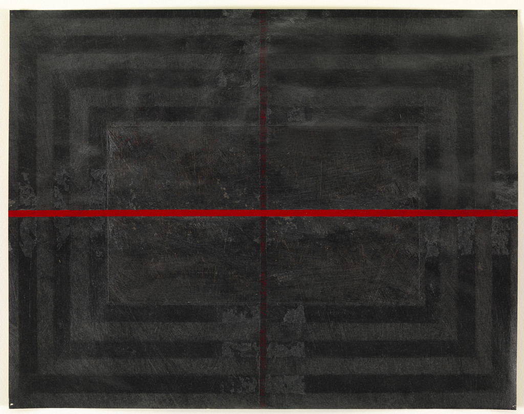 Red Line -- Graphite Painting