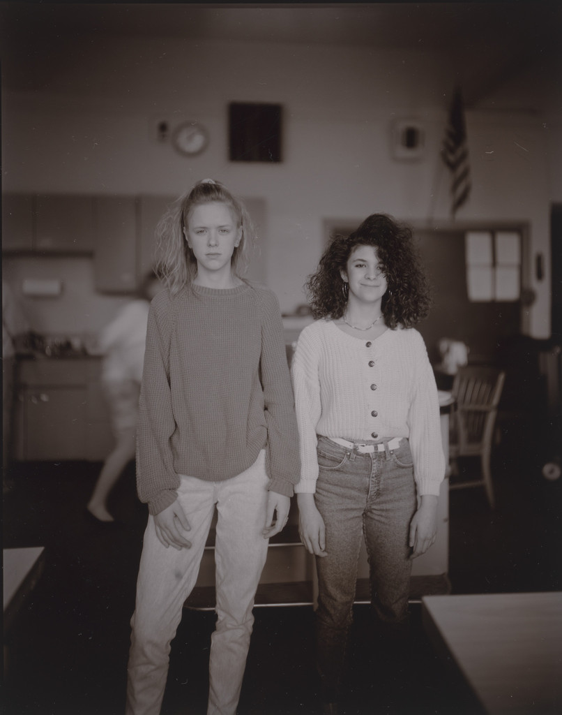 Danielle Miller and Maria Koslop in Home Economics, H.F. Grebey Junior High School, Hazleton, Pennslyania