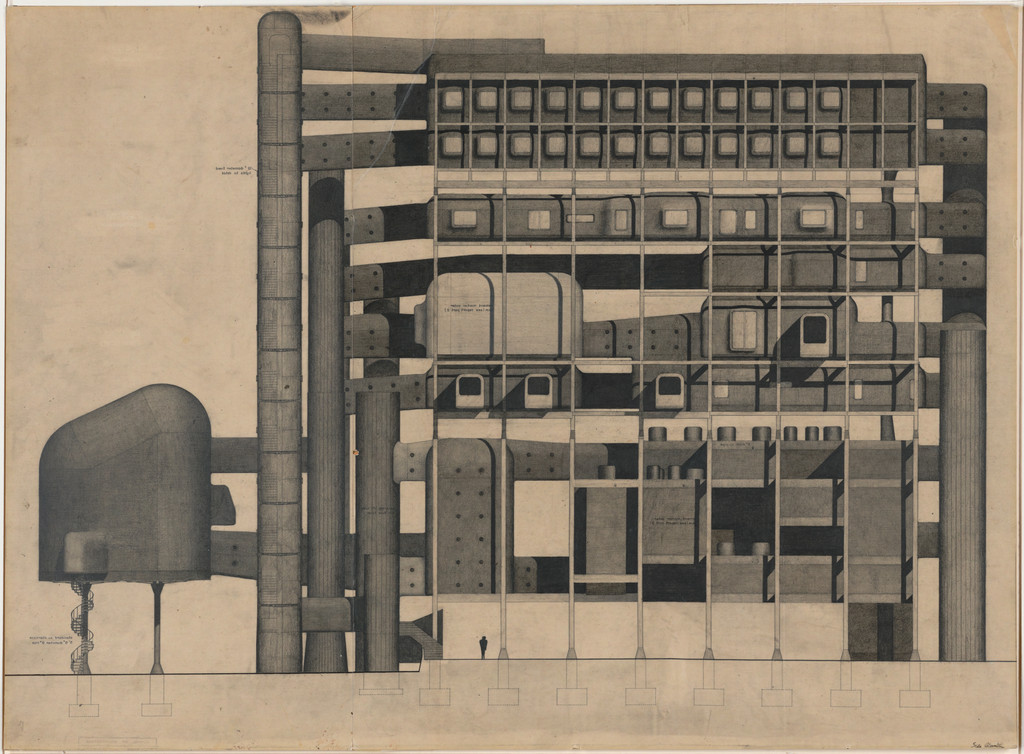Furniture Manufacturers Association Headquarters, project, High Wycombe, England, Side elevation