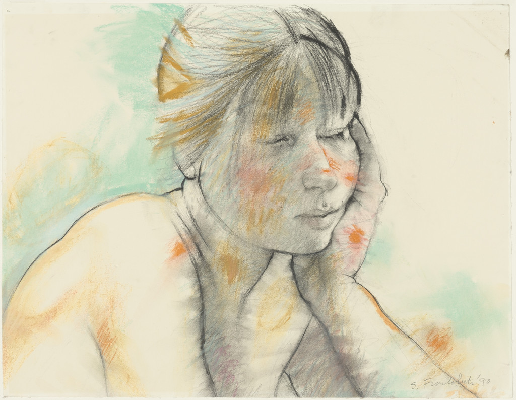 Untitled (Head with Orange and Green)