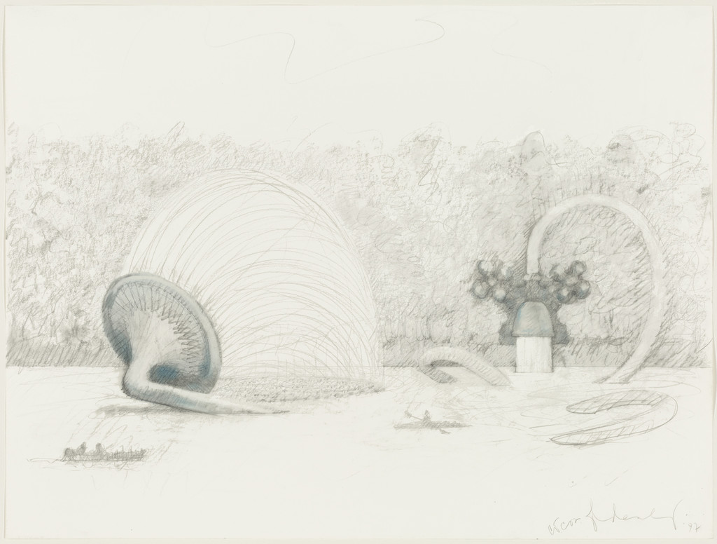 Proposal for a Sculpture in the Form of a Faucet and Shower Hose for Stockholm Harbor