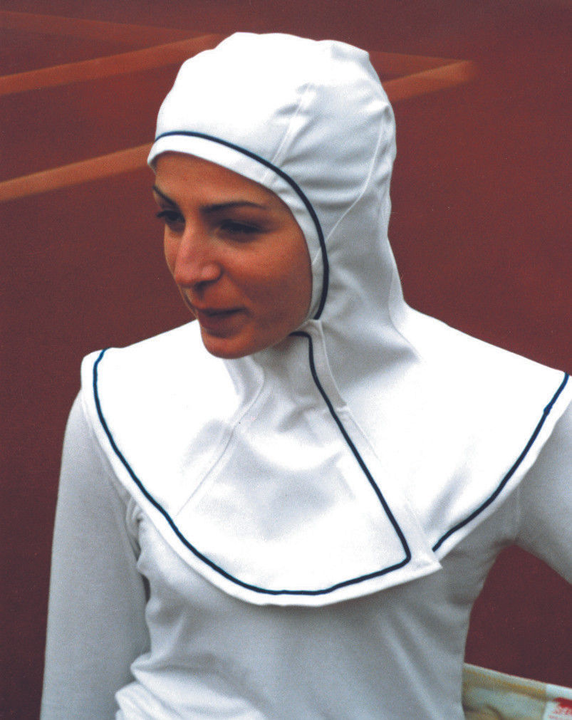 Capsters Sports Headgear for Muslim Women. Tennis version