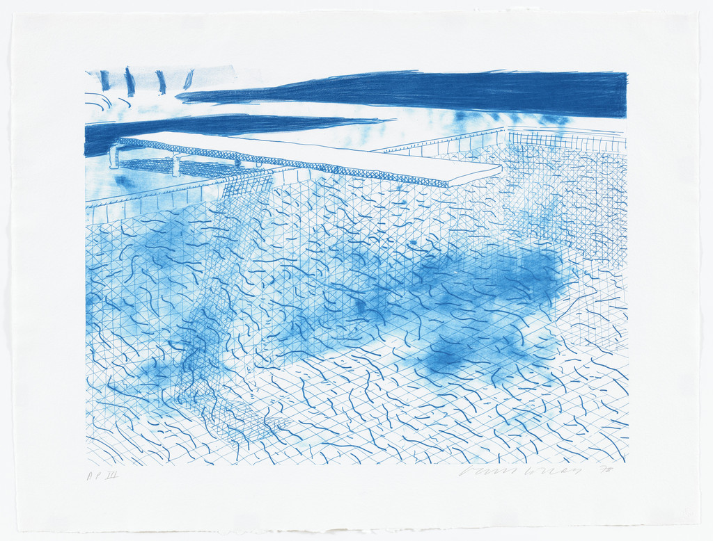 Lithograph of Water Made of Lines