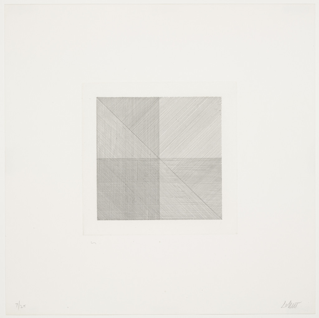 Untitled from Squares with a Different Line Direction in Each Half Square