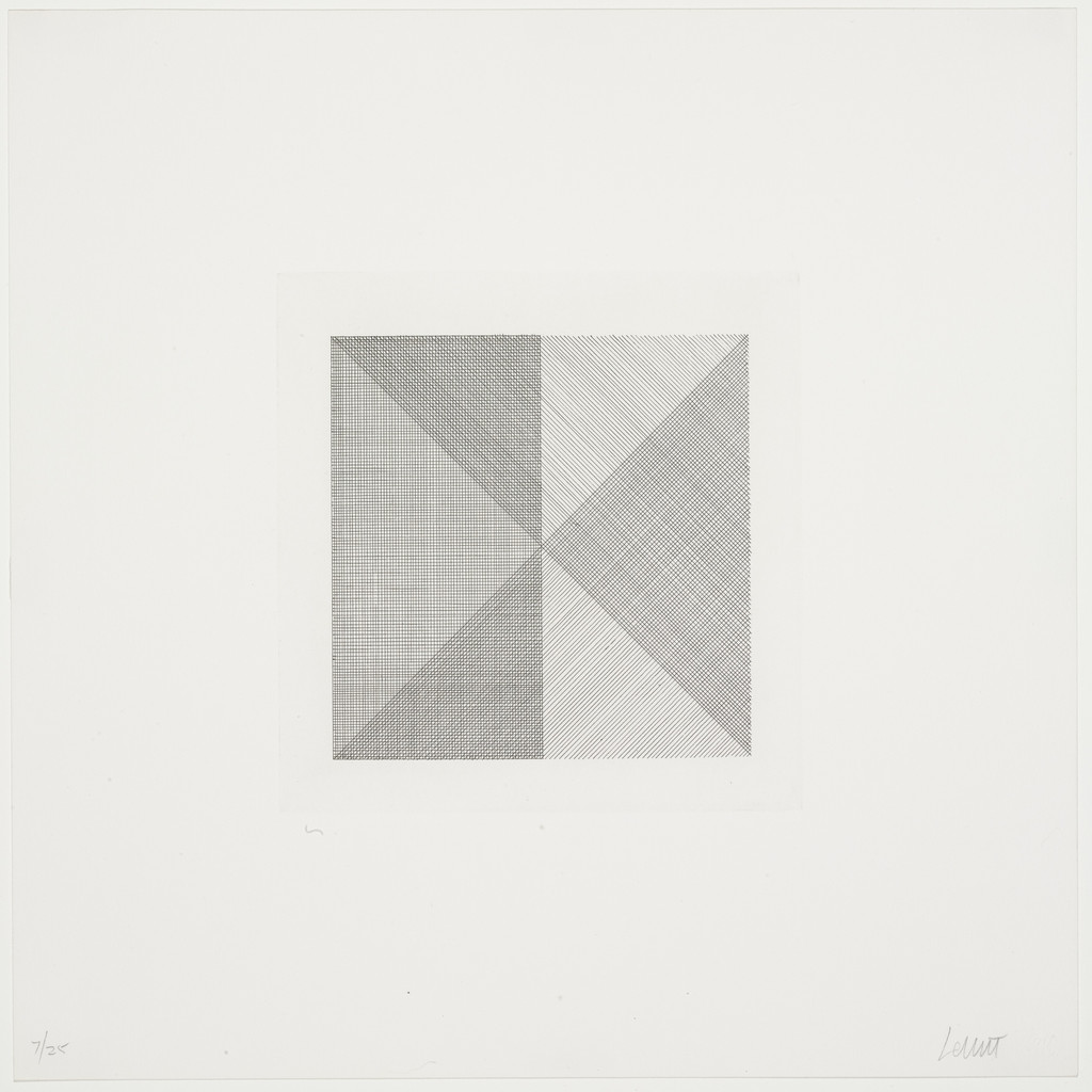 Untitled from Squares with a Different Line Direction in Each Half Square